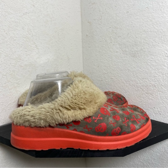 Ugg skull cross bones wedge mule clog slippers orange - Picture 1 of 7